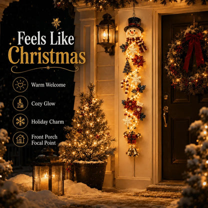 ⏳ Last Day 49% OFF – 🎄MerryCascade™ Glowing Christmas Door Hanger | 6 Festive Lighted Designs with Warm Glow, Dimensional Details & Space-Saving Vertical Décor ✨
